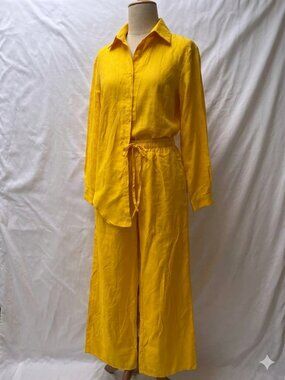 Micas Shirt And Wide Leg Pants Set , Size Large